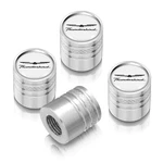 Ford Thunderbird White On Silver Aluminum Cylinder-style Tire Valve Stem Caps. Fixed Price $22.99.