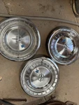 1961 Lincoln Continental Hubcaps 15" Wheel Covers Oem Stainless Set Of 3 Vintage. Fixed Price $208.00.