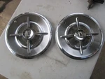 56 57 Dodge Royal Lancer 14" Inch Hub Caps (2) Pair Oem 1734208 Nice Chrome. Fixed Price $150.00.