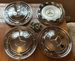 Mercedes Rare Chromed Hub Caps Wheel Covers W114 W108 W123 9/10+ Cond. Fixed Price $699.99.