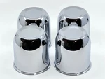 4 Push Through Chrome Wheel Center Caps For Trailer Rims 3.25" Bore. Fixed Price $25.99.