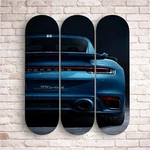 Porsche 911 Turbo Car Art Theme Skateboard Deck Wall Decor Set Of 3. Fixed Price $295.00.