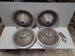 1970-75? Chrysler Plymouth Dodge 14 Inch Wire Spoke Hubcaps Wheel Covers. Fixed Price $150.00.
