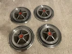 Set Of 4 1966 Ford Thunderbird 15 Hubcaps Wheel Covers - Good Condition. Fixed Price $340.00.