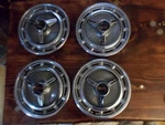 1965-1967 Chevy Ii / Impala Nova 14, 3 Bar Hubcaps Shallow Set. Fixed Price $300.00.