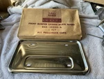 Nos 1958 1959 Ford Passenger Car Front License Plate Frame With Hardware Fomoco. Fixed Price $195.00.