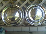 Two Vintage Lyon Classic Antique Rat Rod Hubcaps Wheel Covers Center 15. Fixed Price $287.50.