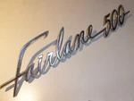++ 1960 Ford Fairlane 500 Chrome Emblem, C0AB-16098-F -has 2 Mounting Posts Rear. Fixed Price $24.99.