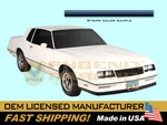 1983 1984 Monte Carlo Ss Super Sport Metal Blue Decal Graphic Racing Stripes Kit. Fixed Price $239.00.