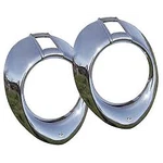 New 1940 Ford Deluxe Headlamp Rims Bezels Chrome Pair Vintique Brand 01A-13045-V. Fixed Price $229.94.
