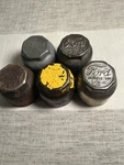 Lot Of 5 Model Ford Screw On Threaded Hub Caps Grease 2 Painted 1 Brass. Fixed Price $59.99.