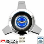 1965 1966 Galaxie Mustang Wire Wheel Cover Center Spinner Blue - Scott Drake. Fixed Price $42.00.