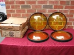 50S Vintage Beauty Bubble Amber See Thru Plexiglass 14" Hubcaps Custom Rod. Fixed Price $2000.00.