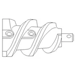 1043 1044 1054 1063 1064 1083 1084 352551A1 Stalk Roll Auger Fits Case. Fixed Price $125.99.