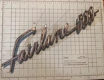 Vintage Ford Fairlane 500 Car Emblem Ornament Badge C0AB-16098-F. Fixed Price $36.00.