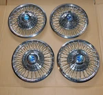 1965-66 Ford Mustang & Fairlane Wire Hub Caps 4 (nos) Originals + Used. Fixed Price $600.00.