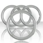 Set Of 4 15" Wheel Trim Rings Stainless Steel Glamour Band For Gm. Fixed Price $72.62.