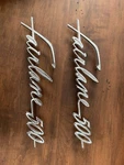 Oem Ford 1960 Fairlane 500 Fender Scripts Ornaments Emblems Pair Co B-16098-F. Fixed Price $155.00.