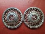 1986-188 Cadillac Deville Eldorado Seville 14" Wire Spoke Hubcap (2) With Mounts. Fixed Price $79.99.