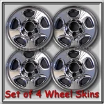 2001-2002 Chevy, Chevrolet Silverado Truck 1500 Chrome Wheel Skins Hubcaps 16". Fixed Price $130.00.