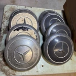 Late 1950 Early 1960 Lot Of *(8)* Mercedes 190, 220, 220S, 220SE Hubcaps. Fixed Price $149.99.