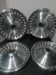Four 1973 1974 Plymouth Barracuda Satellite 14" Hubcaps Mopar 3699017 #375 Set. Fixed Price $80.00.