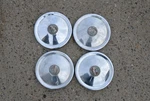 Set Of 4 Triumph Original Chrome Wheel Hub Caps Cover Globe Badge 2000. Fixed Price $95.20.