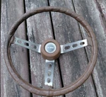 76-86 Jeep 3 Spoke Steering Wheel Oem Used Tan CJ5 CJ7 J10 Renegade 70-77 Amc. Fixed Price $85.00.