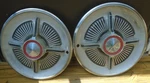 Vintage 1965 Ford Galaxie 500 Pair 4 Bar Spinner Hubcaps. Fixed Price $58.00.