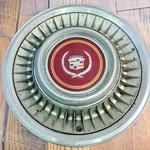 Cadillac Hubcap Red Emblem 1980-1987 Fleetwood Deville Brougham Turbine 15IN. Fixed Price $80.97.