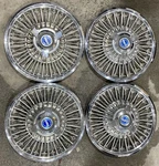 (set Of 5) 1965 - 1968 Ford Mustang, Fairlane 14 Spoke Spinner Hub Caps. Fixed Price $200.00.