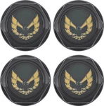 Oer Wheel Center Cap Set Gloss Black Gold For 1977-1981 Pontiac Firebird. Fixed Price $125.98.