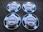 Nos 1973-1987 Gmc Ton Truck Dog Dish Hubcaps 10 1/2" Square Body Sierra Set. Fixed Price $394.99.