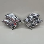 Vintage Chevrolet Corvette Crossed Flags Vehicle Emblem 3954546 36431 With Nuts. Fixed Price $19.99.