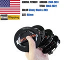 Set Of 4 85MM Nissan Armada Titan Wheel Center Hub Caps Black & Red 3-3/8" Inch. Fixed Price $41.39.
