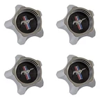 New! 1967 Mustang Style Steel Wheel Hub Caps Set Of 4 Black Centers. Fixed Price $159.90.