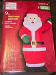 Home Accents Holiday 9 Ft Led Giant Sized Santa Airblown Inflatable Christmas. Fixed Price $59.99.