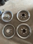 Oem Aluminum Alloy Deep Dish Beauty Rings & Hubcaps Off 1985 Gmc Sierra 1500. Fixed Price $600.00.