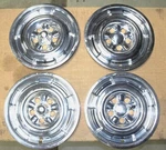 1964 1965 1966 1967 Mercury Cyclone Gt Orig Chrome 14" Wheel Covers Hub Caps Set. Fixed Price $599.00.