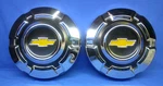 (2) Vintage 1969-1975 Chevy Dog Dish 10-1/2 Chrome Hubcaps C10 Truck Ton 15". Fixed Price $199.99.