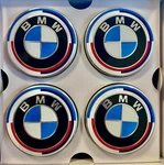 Bmw 68MM Floating 50TH Anniversary Wheel Centre Hub Caps Set Of 36122455269. Fixed Price $62.99.