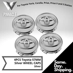 Set Of 4 Toyota Wheel Rim Center Hub Caps Silver Chrome Logo 57MM Corolla Prius. Fixed Price $17.99.