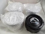 Fuel Wheels Flat Black Custom Center Caps Set Of # 1003-49B. Fixed Price $144.00.