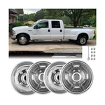 Set Of 2 Rear & Front 17INCH Polished Stainless Steel Dually Wheel Simulato.... Fixed Price $274.90.