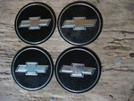 Nos Gm Center Cap Insert Textured Black / Silver Aluminum Bowtie 3" Set (4). Fixed Price $69.99.