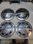 Ford Dog Dish Hub Caps 10 1/2" Set Of Poverty 1964 1965 1966. Fixed Price $250.00.