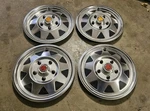 Set Of 4 Nos Del Met Perma Chrome 15" Hubcaps Wheel Covers Trailer Camper Saflok. Fixed Price $299.00.