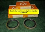 Victor 2-3/8" Oil Seal # 62454-G1 (2 Pack) 3.25" O.d. 7/16" Thick (15217C-B3). Fixed Price $9.50.