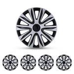 4X Inch Silver & Black Wheel Covers Snap On Hub Caps For R15 Tire Steel Rim. Fixed Price $44.99.