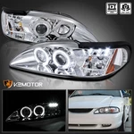 Fits 1994-1998 Ford Mustang Led Halo Projector Headlights Lamps Left+right. Fixed Price $138.38.